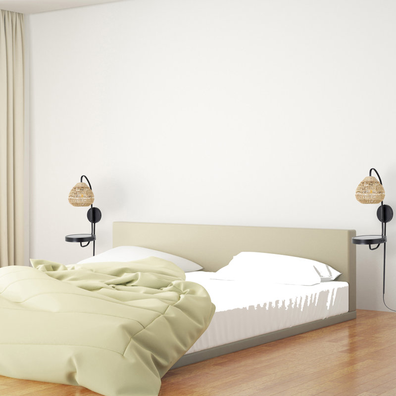 32.75”H Castilla 1-Light Plug-in Black Wallchiere