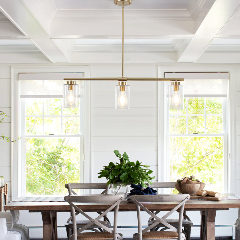 Kimbell 3 - Light Kitchen Island Pendant, Gold