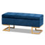 Velvet Tufted Rectangle Solid Colour Ottoman with Storage-914552331