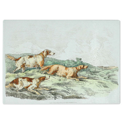 Tempered Glass Running Hounds by Henry Alken Chopping Board