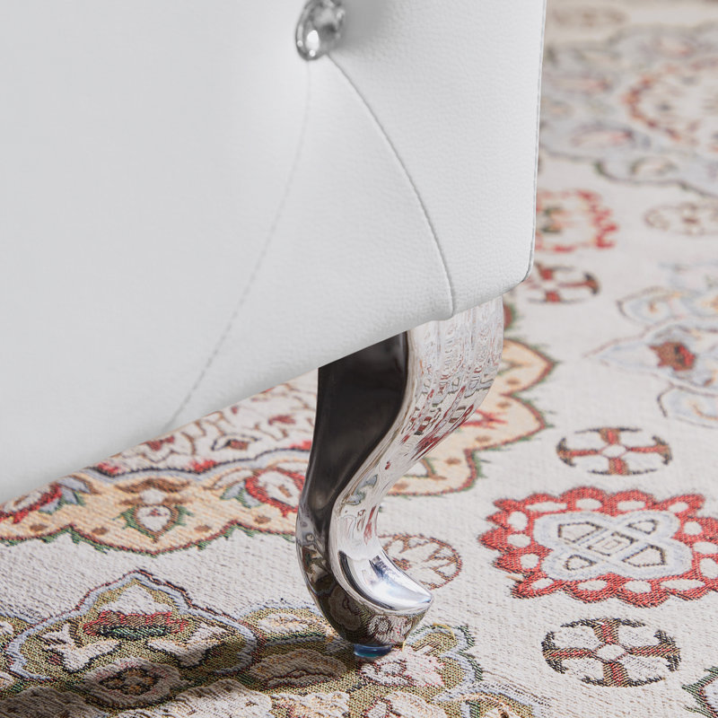 Banc de rangement repose-pieds, Blanc