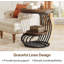 Round Vintage End Table With 2-Tier Storage, Drink Table