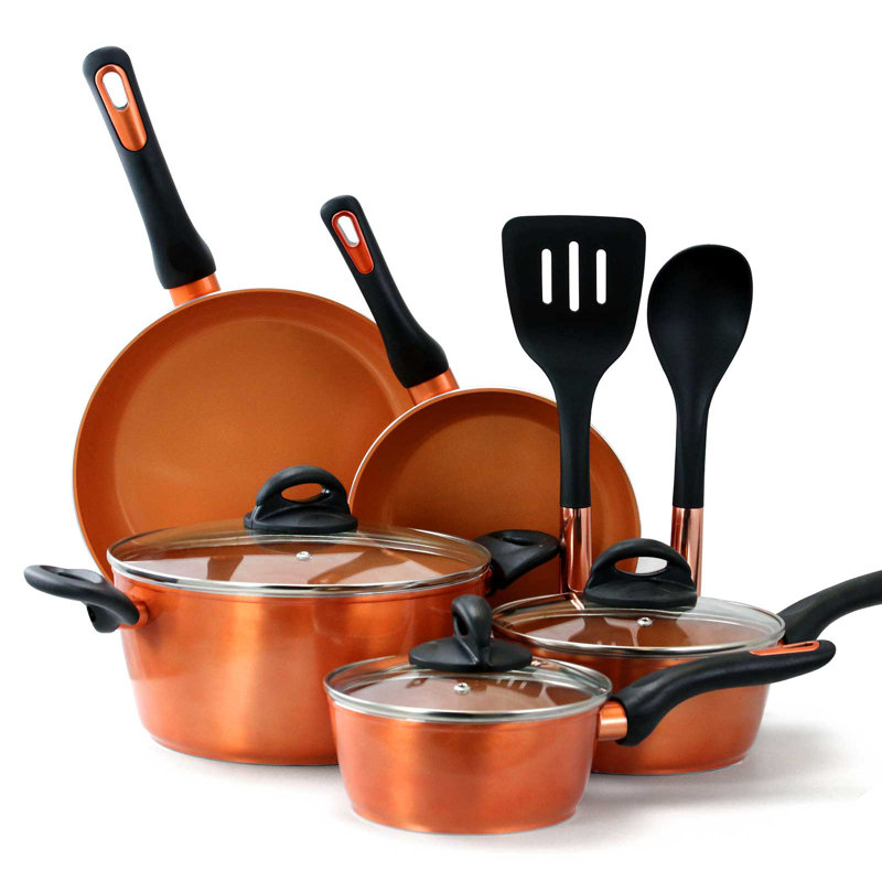 Gibson Home Hummington, 10 pièces en aluminium antiadhésif
