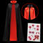 Cape de vampire, accessoire de costume de vampire d'Halloween, cape de vampire