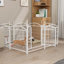 Enclos pour chien 24 pouces avec 8 panneaux en métal avec revêtement antirouille, formes de bricolage et conception pliable