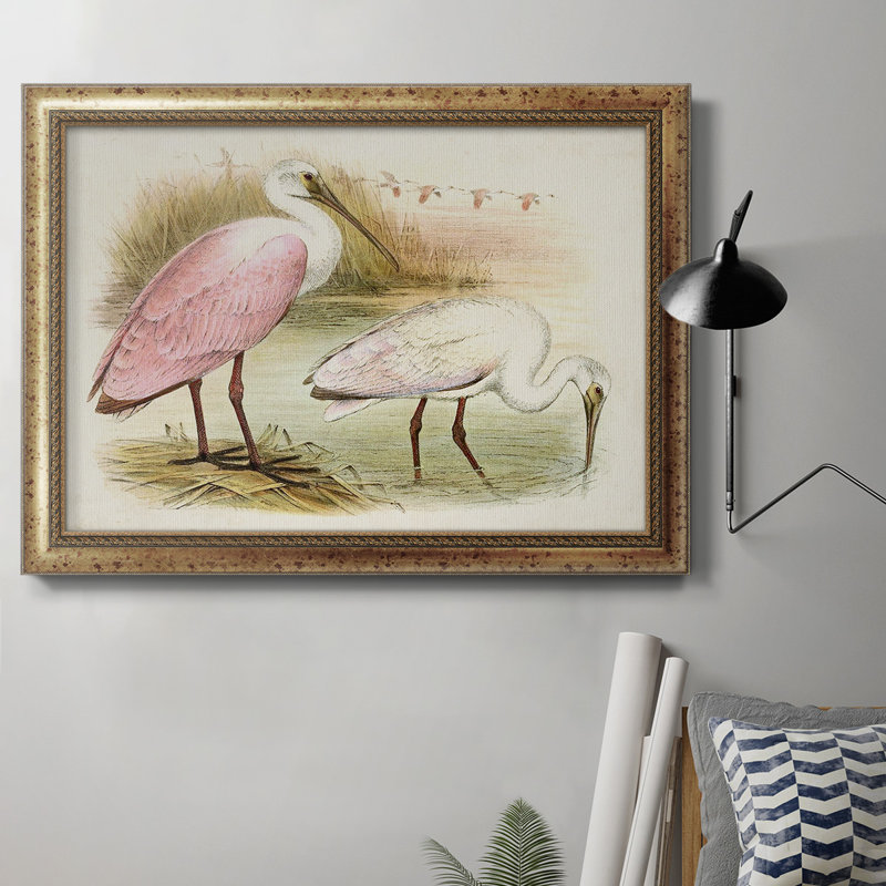Roseat Spoonbills I - cadre photo, impression sur toile, H 20 po x l 16 po x P 2,5 po