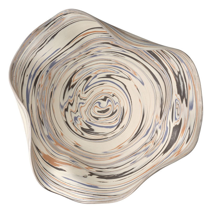 Billowed Porcelain Bowl, Off-White