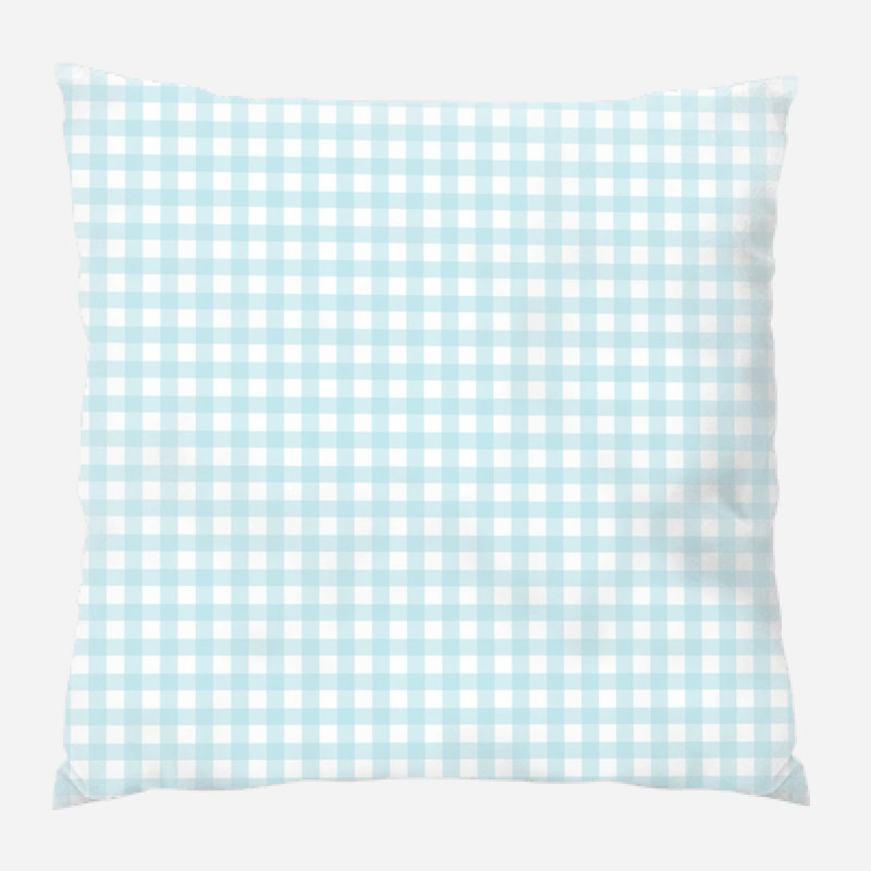 Coussin Checks, Intérieur, Bleu