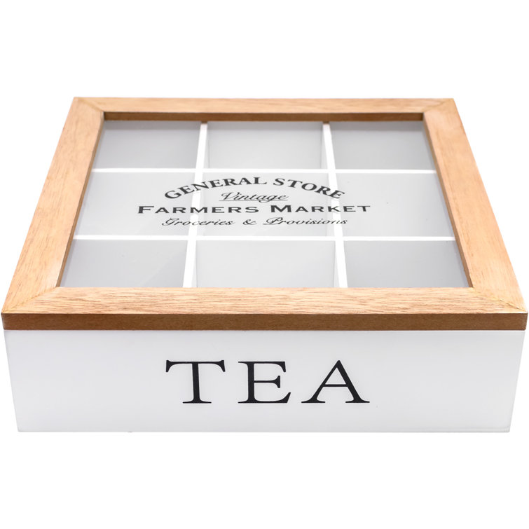 17 Stories Ladan Wood Tea Box