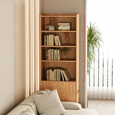 Bibliothèque entièrement en bois massif