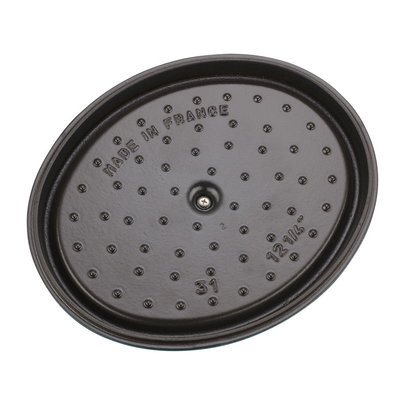 5.75 qt. Non-Stick Cast Iron Oval Dutch Oven, Black Matte, 5. 75 quarts