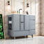 Meuble-lavabo autoportant de 36 pouces avec lavabo en céramique et rangement intégré-2105143534