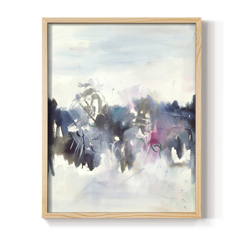 Oiseaux II, reproduction encadrée - bois massif, H 11 po x l 9 po