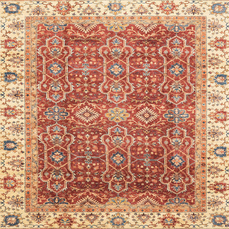 Tapis abstrait moderne 3092, Carré 6 pi
