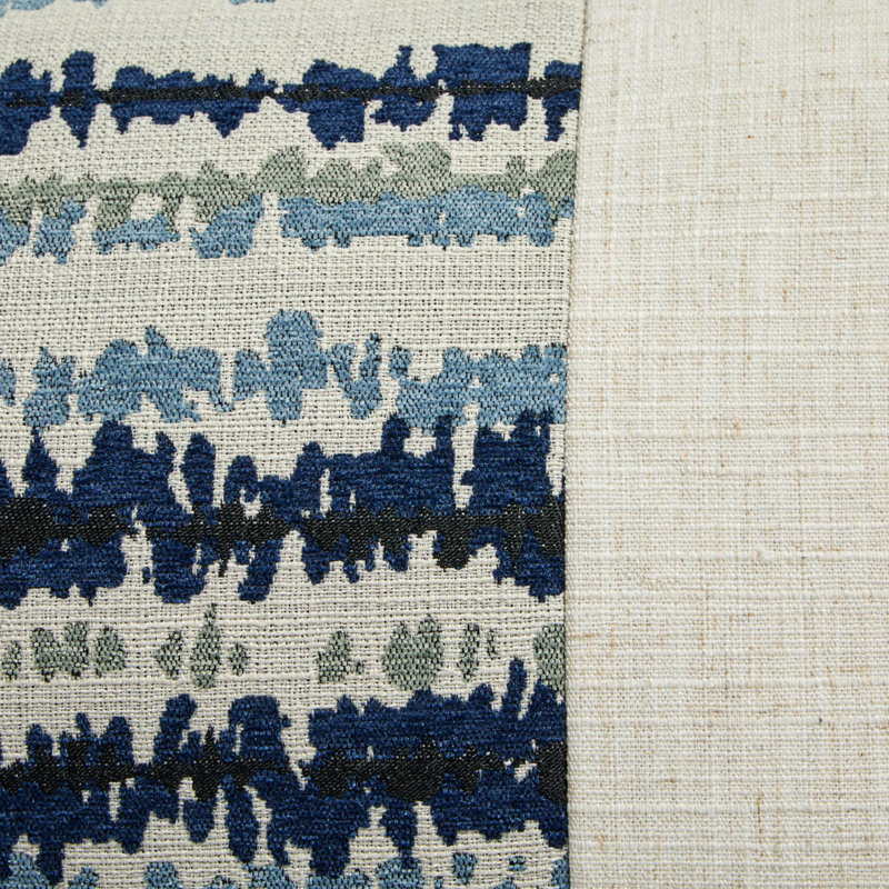 Antigua Lumbar Pillow Cover & Insert, Navy Abstract