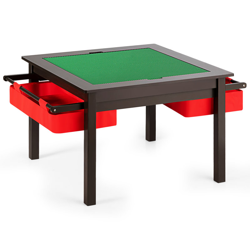 Table carrée pour 4 étudiants, Brun