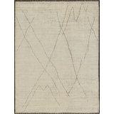 Mojave hand-knotted New Zealand Wool Ivory/Espresso Area Rug