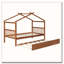 Lit en bois avec lit gigogne simple-121788101