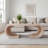 47.24"Curved Coffee Table Heavy Duty C-Shaped Center Table With Curved Base-636566486