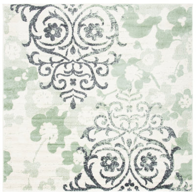 Tapis ivoire / vert / noir Agathla