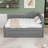 3 Drawers Upholstered Daybed with Twin Trundle-307588554-307588555