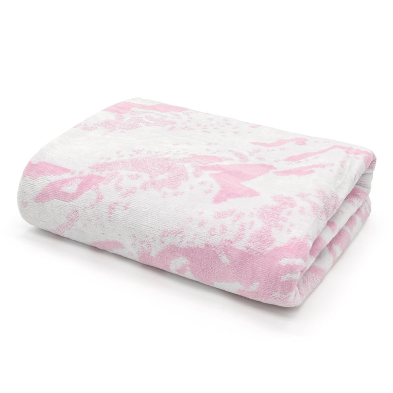 Trotwood Cotton Opulent Marble Pattern Hand Towel, Pink