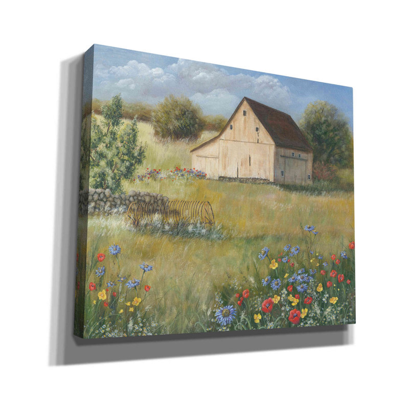 «Country Wildflowers I» par Pam Britton, reproduction d'art sur toile tendue, H 26 po x l 30 po x P 1,5 po