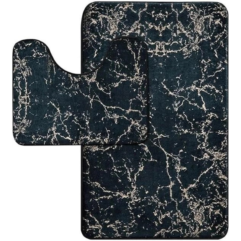Velvet Non-Slip Contour Mat, Black