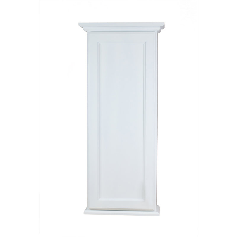 Cor Lemonwood On The Wall Cabinet, White Enamel, 37.5" H X 15.5" W X 5.25" D