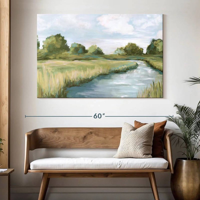 Paysage de rivière Alvord Country, H 34 po x l 51 po