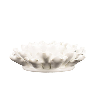 Handmade Decorative Cream Ceramic Wall Flower - Enrapturing Versatile Home Decor Piece