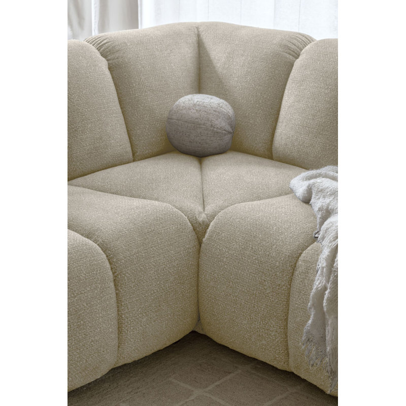Shell 8 Seater Corner Sofa , Beige, Left Hand Facing