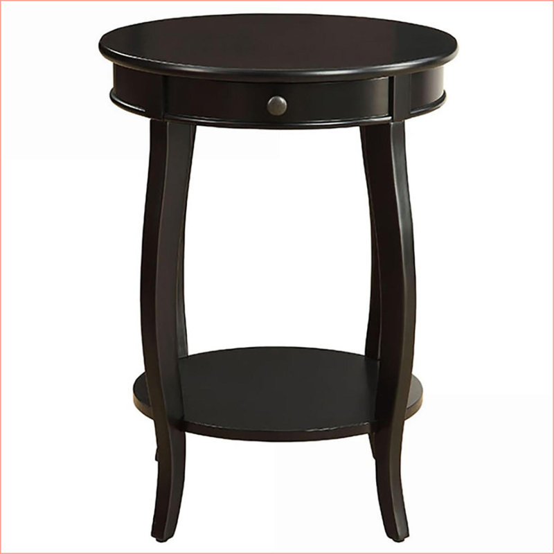 Table basse noire avec 1 tiroir & amp; Tablette de rangement - Organise Essentials & amp; Complément décoratif, Noir