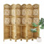 Paravent en bois sculpté avec tablettes - Paravent pliant à persiennes-129130211-129130213