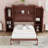 Wooden Murphy Bed with Shelves and Wardrobes-354532385-354532390