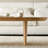 Cream wind log solid wood end table-110438647
