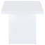 Table de bout blanche ultrabrillante