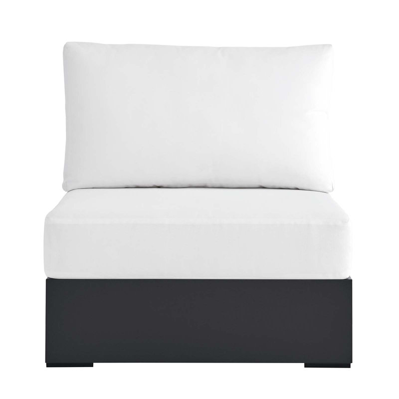 Fauteuil modulaire en aluminium thermolaqué Modway Tahoe, Blanc