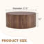 Table basse cylindrique en noyer | MDF | Industriel et minimaliste | Living Room Focus