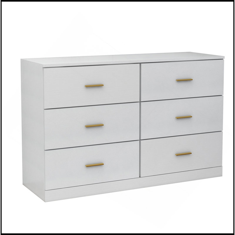 Commode polyvalente à 6 tiroirs pour la chambre à coucher - Solution de rangement élégante et spacieuse