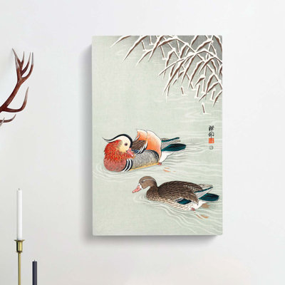 Mandarin Ducks by Ohara Koson - Wrapped Canvas