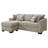 Bevis Upholstered Sleeper Sectional Chaise Sofa Camel-1470274538