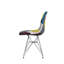 Chaises d'appoint de style bohémien, pieds chromés et décoration géométrique colorée mangeant avec base