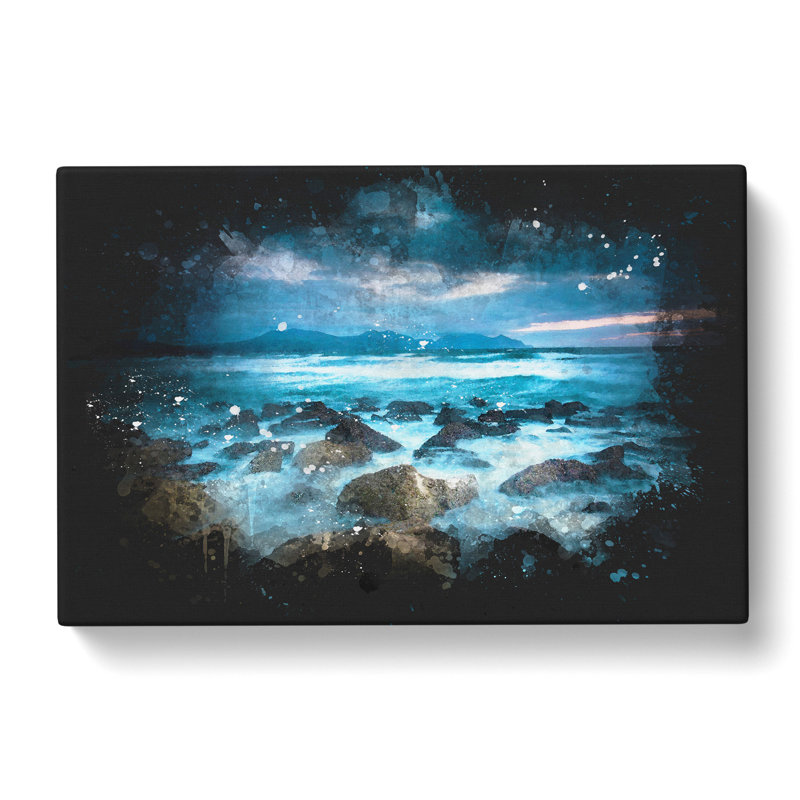 Stormy Evening In Wales - Wrapped Canvas Print, 50cm H x 76cm W x 3cm D