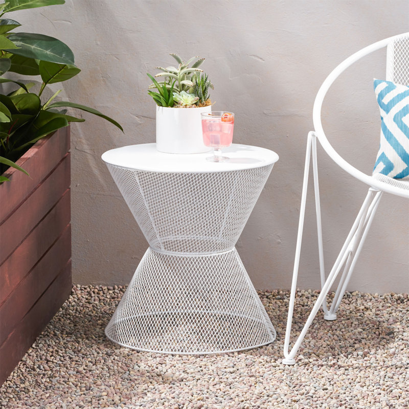 Table d'appoint Nevada (seulement la table incluse), Blanc mat