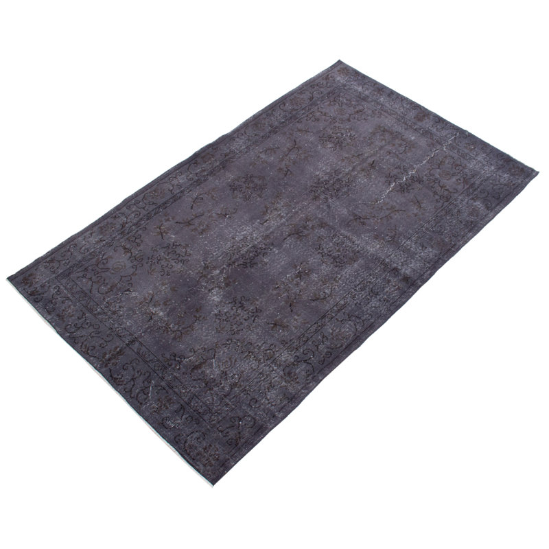 Tapis gris foncé à transition de couleur 5 pi 1 po x 8 pi 4 po