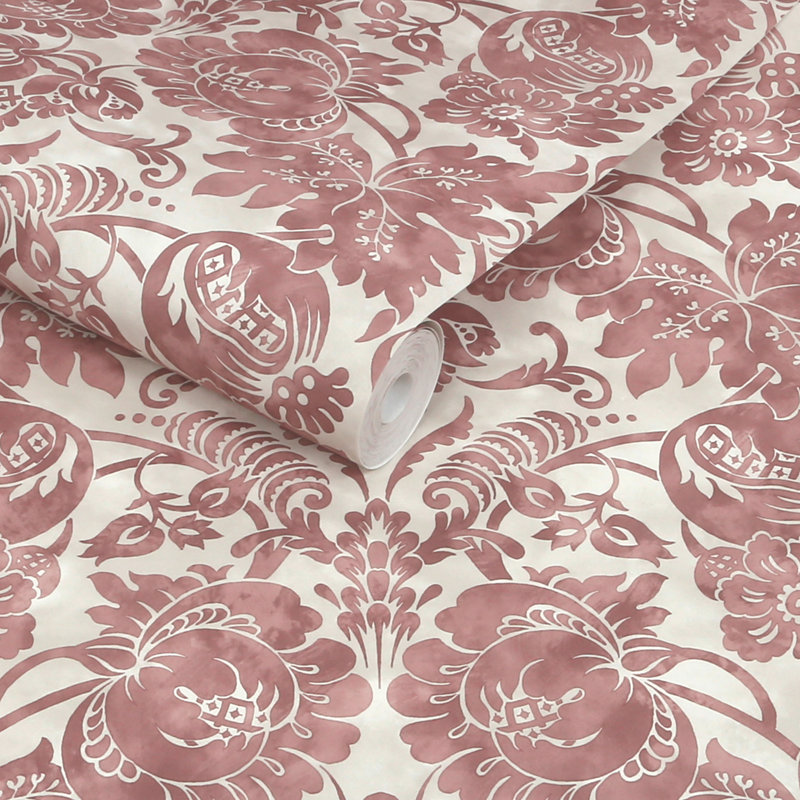 Martha Stewart Florentine Tarn  Wallpaper, Red