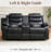 Lacreta Humes Faux Leather Manual Reclining Loveseat, 2-Seater Recliner Sofa with Center Console & Cup Holders, Home Theater Recliner Couch for Living Room-103563021