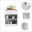 Garde-manger rectangulaire à 1 tiroir