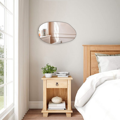 Frameless Irregular Wall Mirror, Decorative Asymmetrical Dresser Mirror
